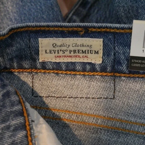 LEVI'S Premium NWT Wedgie Straight Blue Jeans Salsa Spice Size 30 - Picture 9 of 11